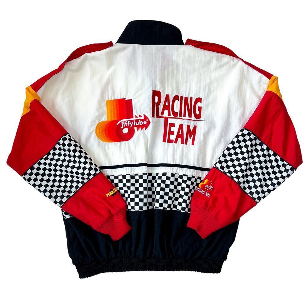 Vintage 90's Jiffy Lube Nascar Racing Jacket Windbreaker Size L - Picture 5 of 6